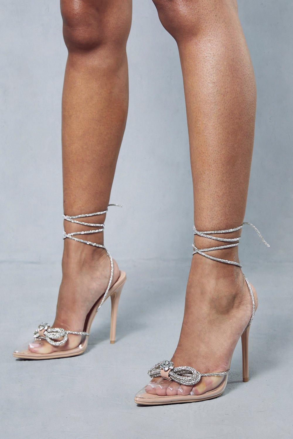 Jewelled hot sale strappy heels