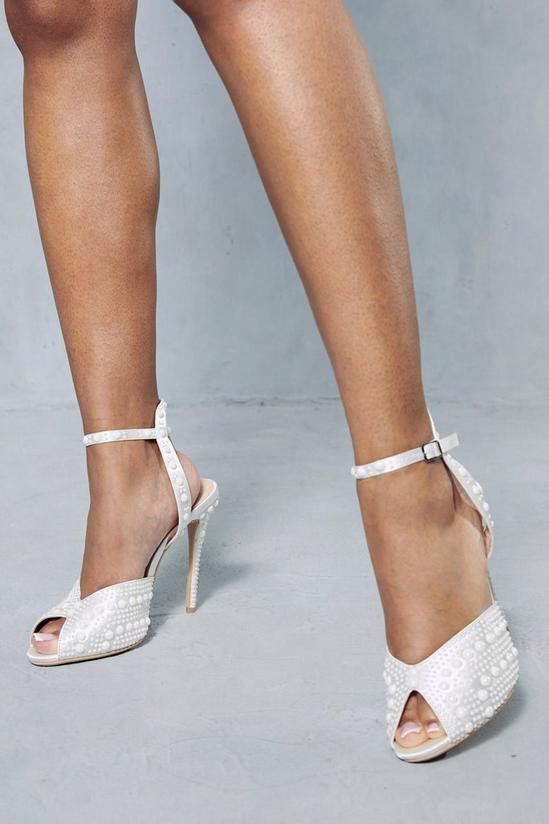 MissPap Premium Pearl Embellished Strappy Heels 3