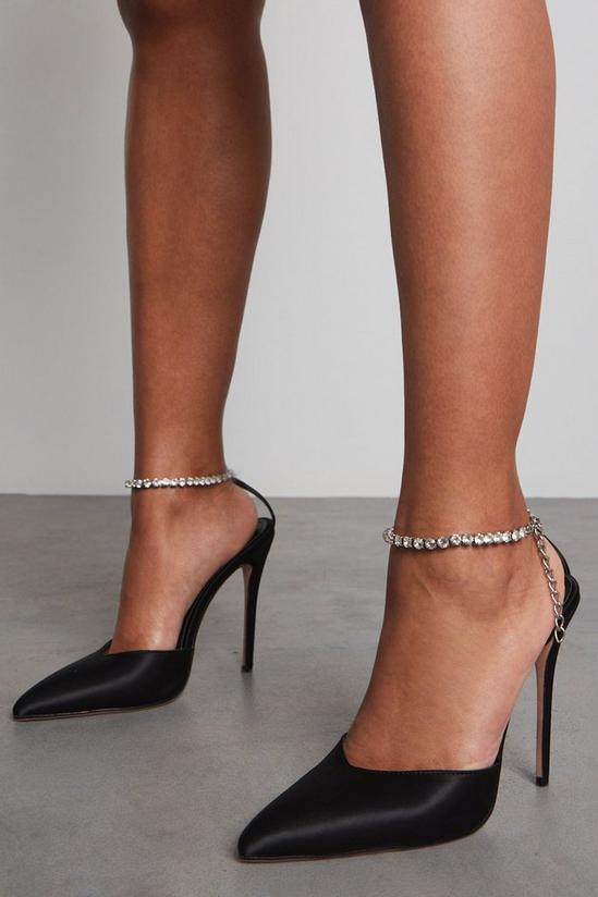 MissPap Premium Diamante Strap Pointed High Heels 2