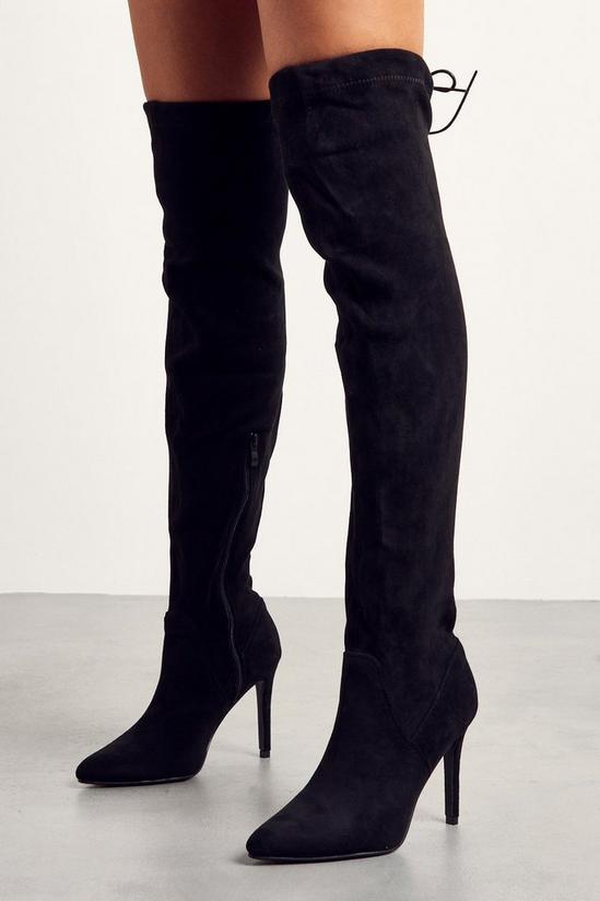 MissPap Over The Knee Faux Suede Heeled Boots 3