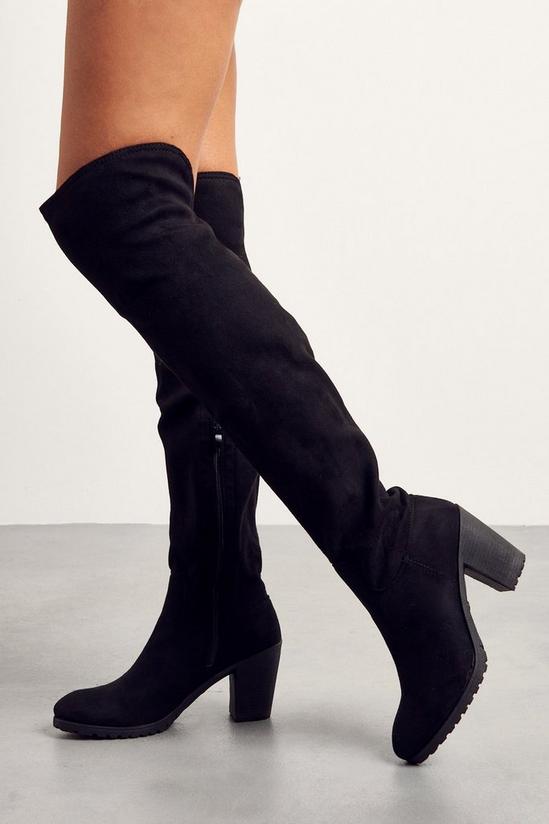 MissPap Over The Knee Faux Suede Heeled Boots 1