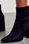 MissPap Faux Suede Flared Heeled Boots thumbnail 2