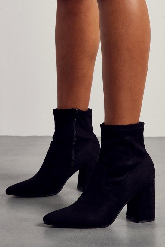 MissPap Faux Suede Flared Heeled Boots 3