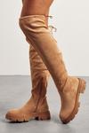 MissPap Over The Knee Faux Suede Chunky Boot thumbnail 1