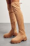 MissPap Over The Knee Faux Suede Chunky Boot thumbnail 3