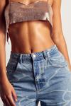 MissPap Washed Marble Print Wide Leg Jeans thumbnail 2