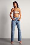 MissPap Washed Marble Print Wide Leg Jeans thumbnail 4