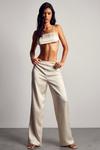 MissPap Hammered Satin Bralet And Trouser Co-ord thumbnail 4