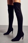 MissPap Faux Suede Over The Knee Heeled Boots thumbnail 1