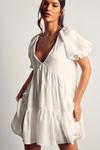 MissPap Puff Sleeve Plunge Tiered Smock Dress thumbnail 5