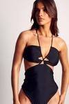 MissPap Strappy Cross Front Cut Out Swimsuit thumbnail 2