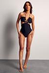 MissPap Strappy Cross Front Cut Out Swimsuit thumbnail 4