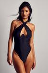 MissPap Halter Neck Cross Front Wired Swimsuit thumbnail 1