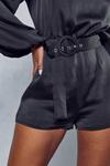 MissPap Hammered Satin Belted Playsuit thumbnail 6