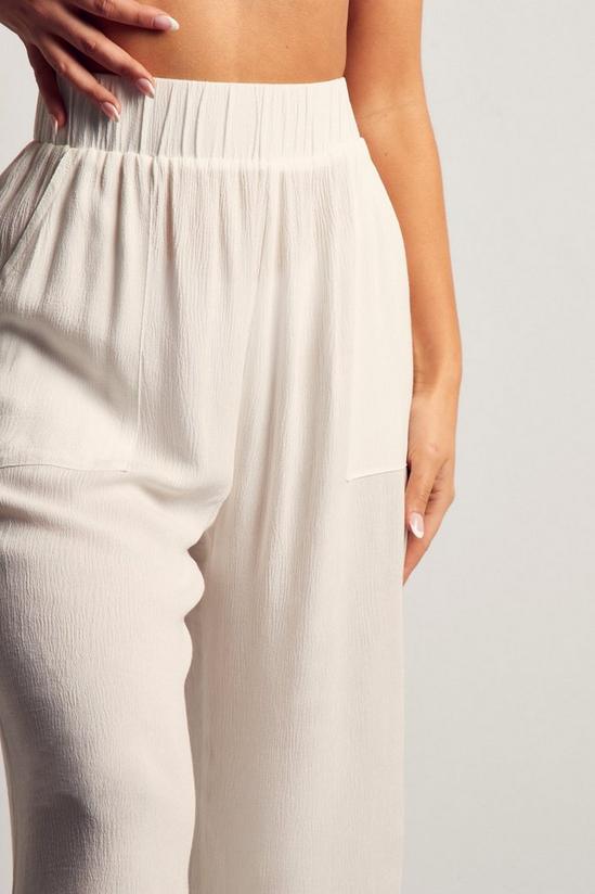 MissPap Wide Leg Pocket Detail Linen Look Relaxed Trouser 2