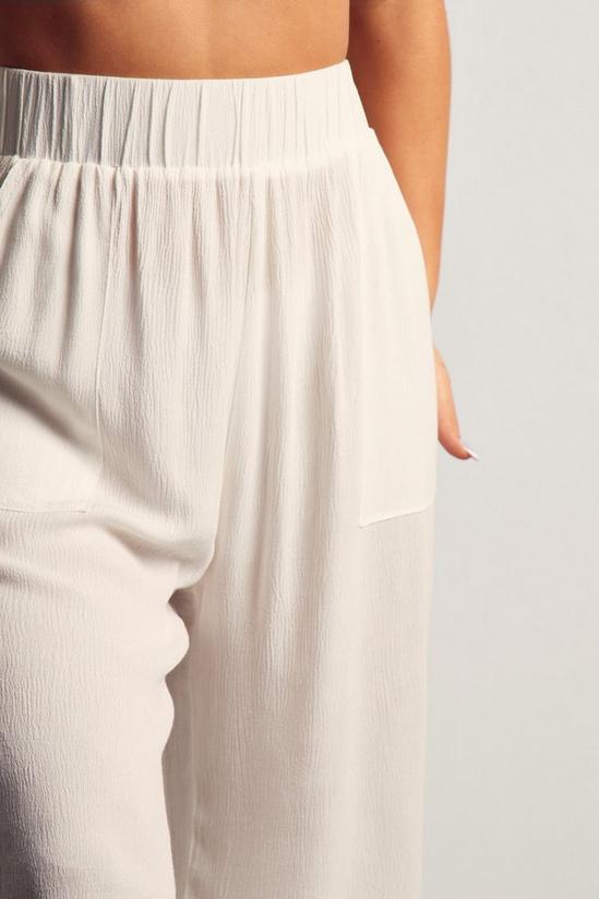 MissPap Wide Leg Pocket Detail Linen Look Relaxed Trouser 5