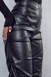 MissPap Leather Look Ruched Leg Trousers thumbnail 2