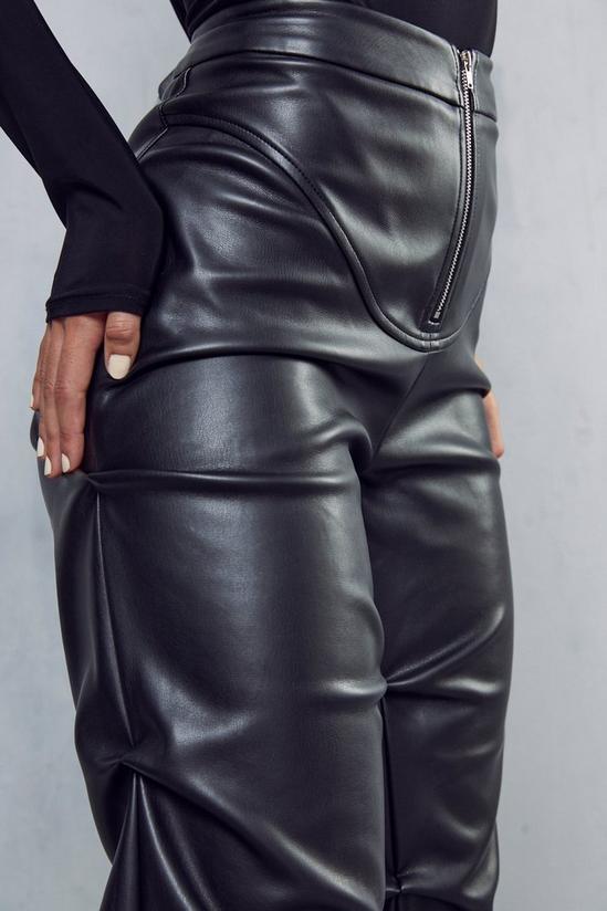 MissPap Leather Look Ruched Leg Trousers 2