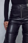 MissPap Leather Look Ruched Leg Trousers thumbnail 5