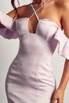 MissPap Frill Shoulder Textured Satin Mini Dress thumbnail 6