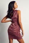 MissPap Premium Satin Draped Mini Dress thumbnail 3