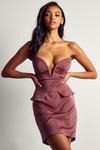 MissPap Premium Satin Plunge Corset Dress thumbnail 1