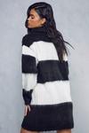 MissPap Monochrome Stripe Brushed Knit Jumper Dress thumbnail 3