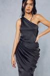 MissPap Montana Premium Satin Ruched Draped Maxi Dress thumbnail 5