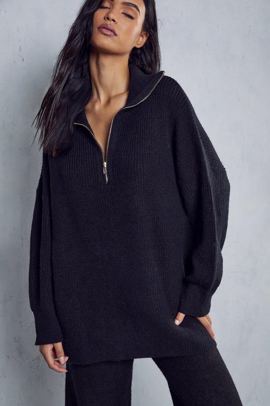 MissPap Oversized Rib Knit Zip Up Co-ord 5