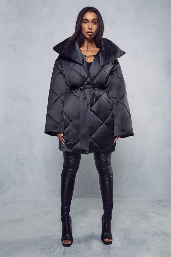 MissPap Belted Oversized Quilted Coat 1