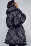 MissPap Belted Oversized Quilted Coat thumbnail 3
