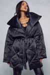MissPap Belted Oversized Quilted Coat thumbnail 5