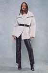 MissPap Funnel Neck Belted Padded Coat thumbnail 4
