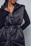 MissPap Padded Longline Belted Gilet thumbnail 2