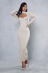 MissPap High Neck Cut Out Knitted Maxi Dress thumbnail 4