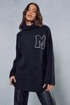 MissPap M Embroidered Turtleneck Knitted Jumper thumbnail 1