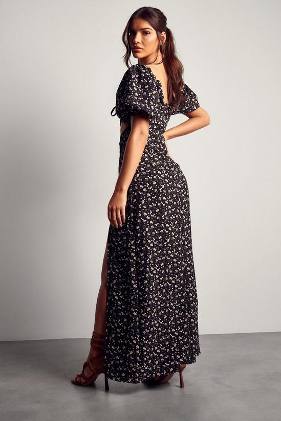 MissPap Ditsy Floral Puff Sleeve Maxi Dress 3