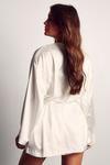 MissPap Luxe Satin Bride Embroidered Belted Robe thumbnail 3