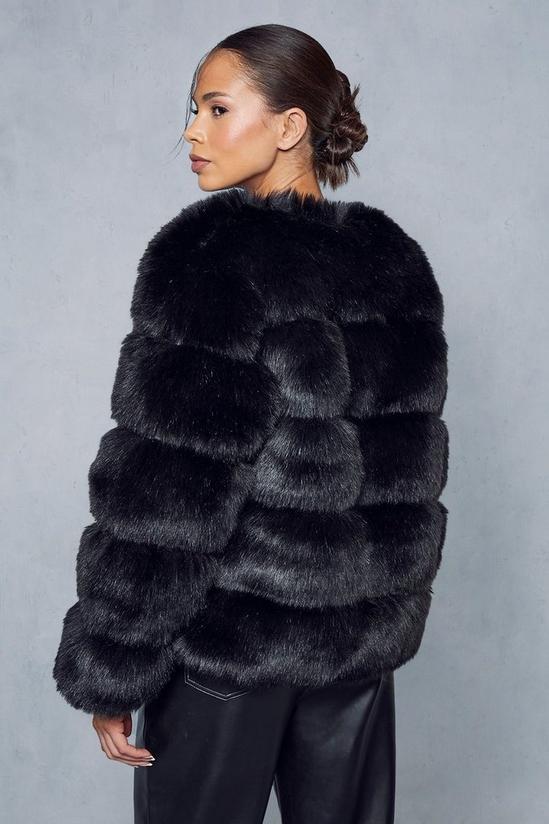 MissPap Faux Fur Panelled Coat 3