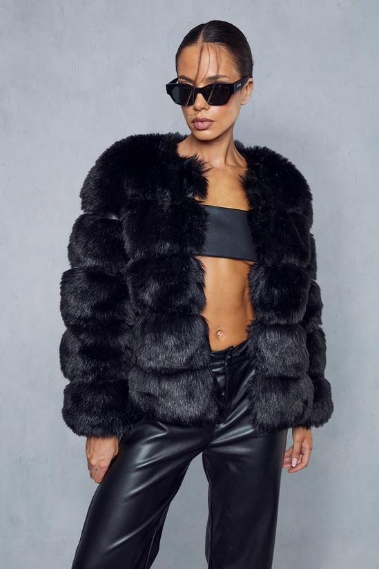 MissPap Faux Fur Panelled Coat 6