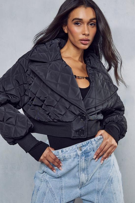 MissPap Quilted Oversized Collar Jacket 1