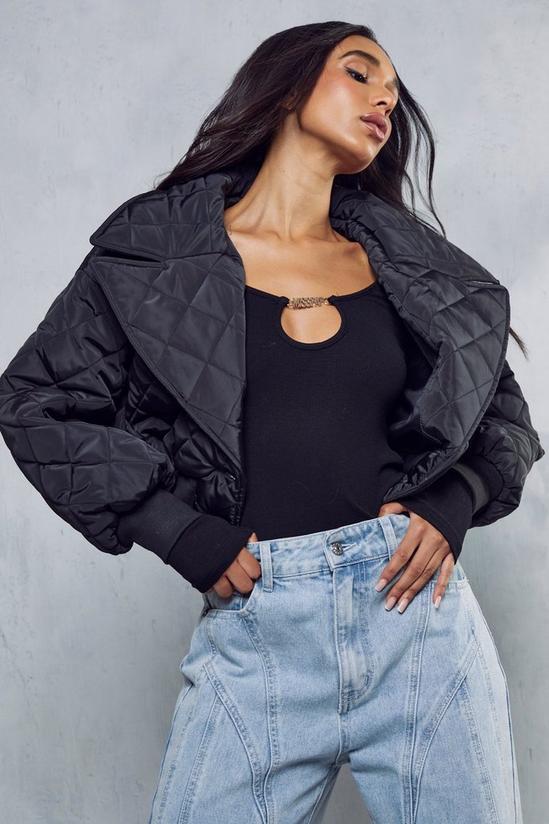 MissPap Quilted Oversized Collar Jacket 5