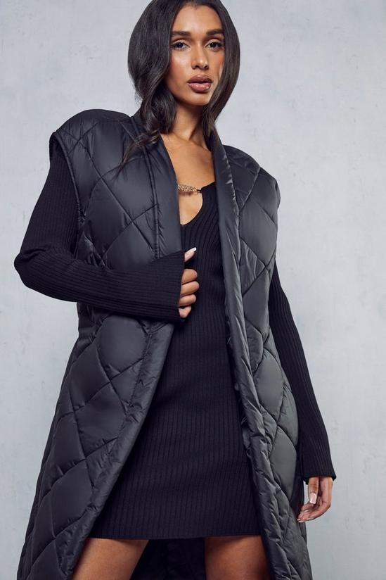 MissPap Longline Quilted Belted Gilet 5