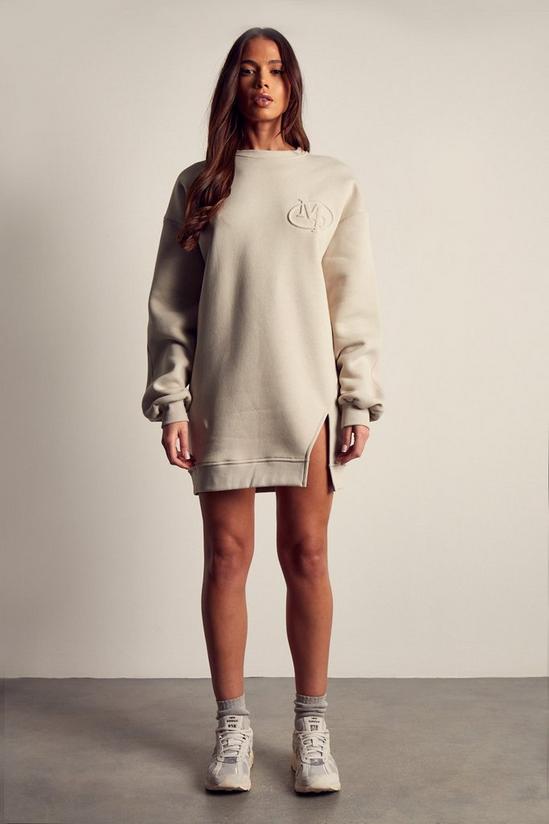 MissPap Mp Embossed Split Leg Oversized Sweater Dress 1