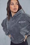 MissPap Acid Wash Embroidered Oversized Hoodie thumbnail 2