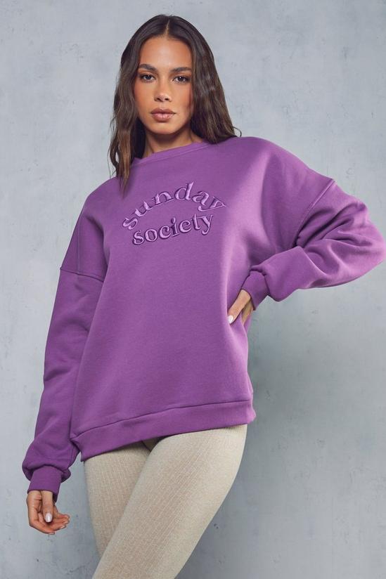MissPap Sunday Society Embroidered Sweatshirt 1