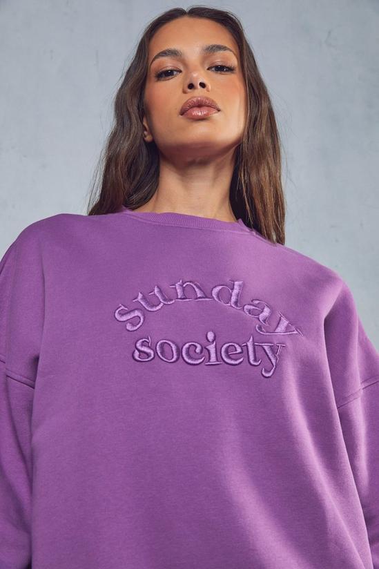 MissPap Sunday Society Embroidered Sweatshirt 2