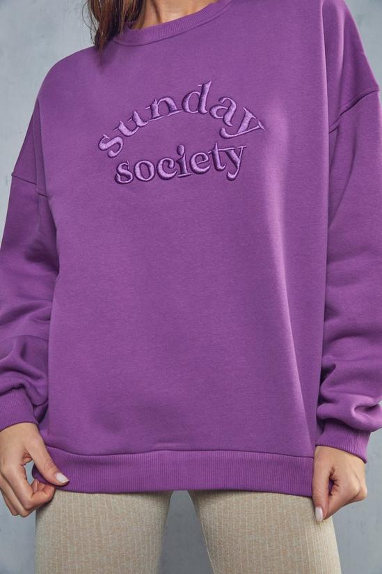 MissPap Sunday Society Embroidered Sweatshirt 6