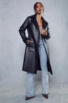 MissPap Leather Look Belted Teddy Lined Coat thumbnail 1