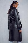 MissPap Leather Look Belted Teddy Lined Coat thumbnail 3